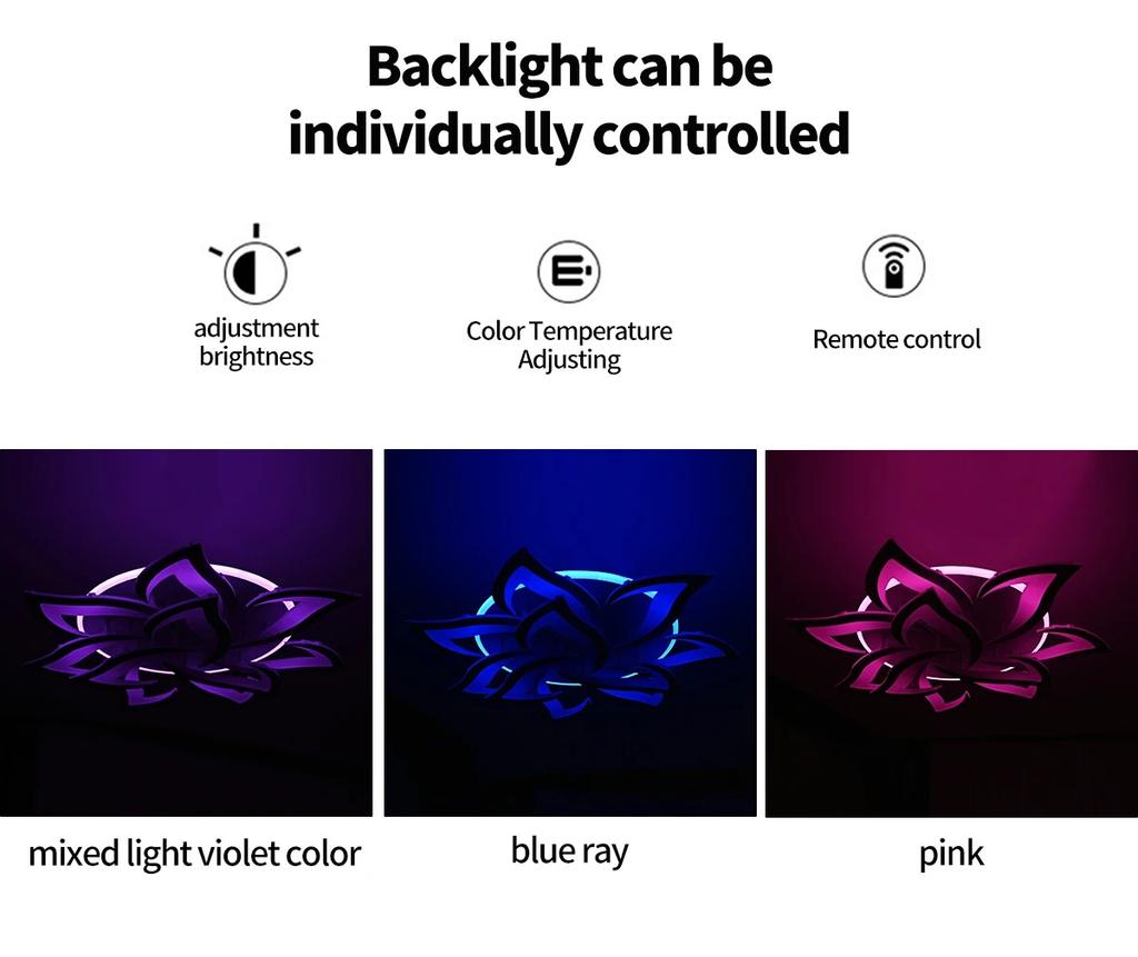 IRALAN Modern Ceiling Electric Light With Color Changeable   Home Appliance Application Manipulation Room Decor