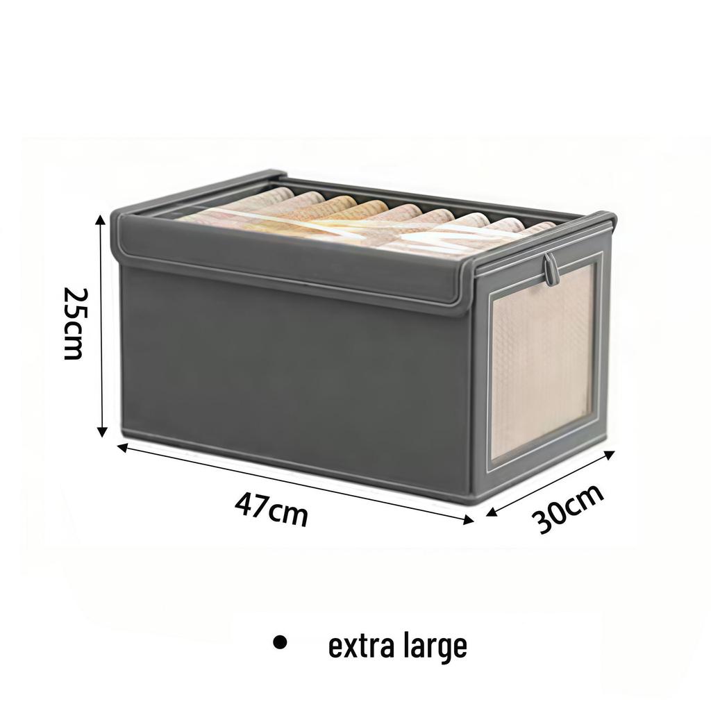 Large Capacity Foldable Cotton & Linen Storage Box - Japanese Style Wardrobe Organizer