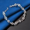 Elegant 925 Sterling Silver 8-inch Exquisite Square Zircon Bracelet for Women's Fashion Parties, Wedding Jewelry Gifts