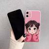Cartoon Girl Pattern Phone Case For iPhone17,16,15,14,13,12,11 Plus,Pro Max Soft Transparent Cover