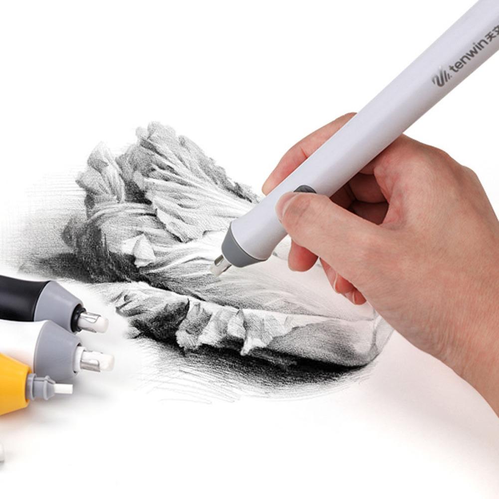 1pcs High Speed Motor Automatic Pencil Eraser Lightweight Portable Plastic Material Battery Operated Eraser