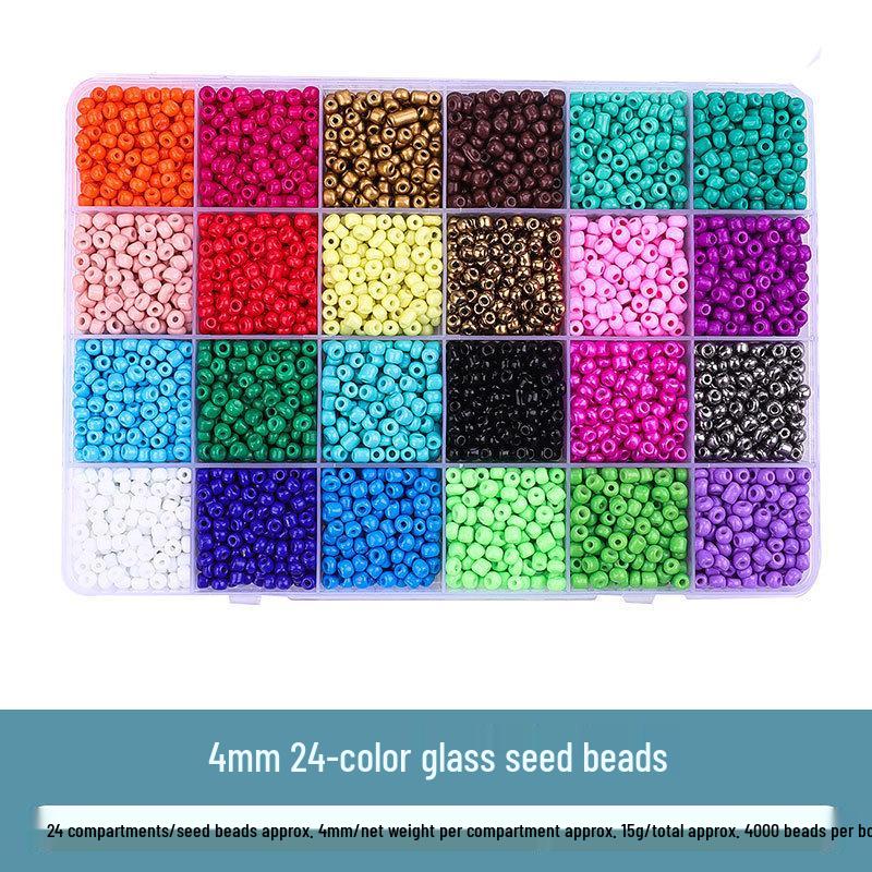 

Набор для изготовления ожерелья и браслета из стекляруса 24 цветов с застежкой-лобстером