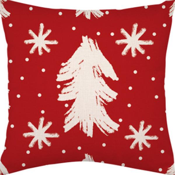 Pillow Case Home Decoration Snowman New Cartoon Christmas Sofa Yama Print Pillow Nordic Style Home