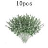 30/60/120Pcs Artificial Eucalyptus Leaves Stems Bulk 3 Kinds Mixed Silver Dollar Eucalyptus Bouquets Floral Wedding Home Decor