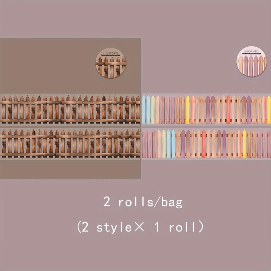 

2 Стиля 200см/рулон ПЭТ Лента Имитация Деревянного Садового Забора Ландшафтная Лента Ручной Аккаунт Коллаж DIY Поздравительная Открытка Декоративная