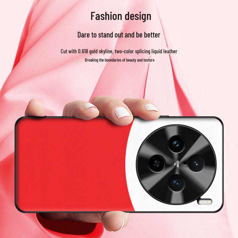 VivoX100pro Liquid Leather Protective Case - Anti-fall & Anti-fouling, One-Piece Shipping