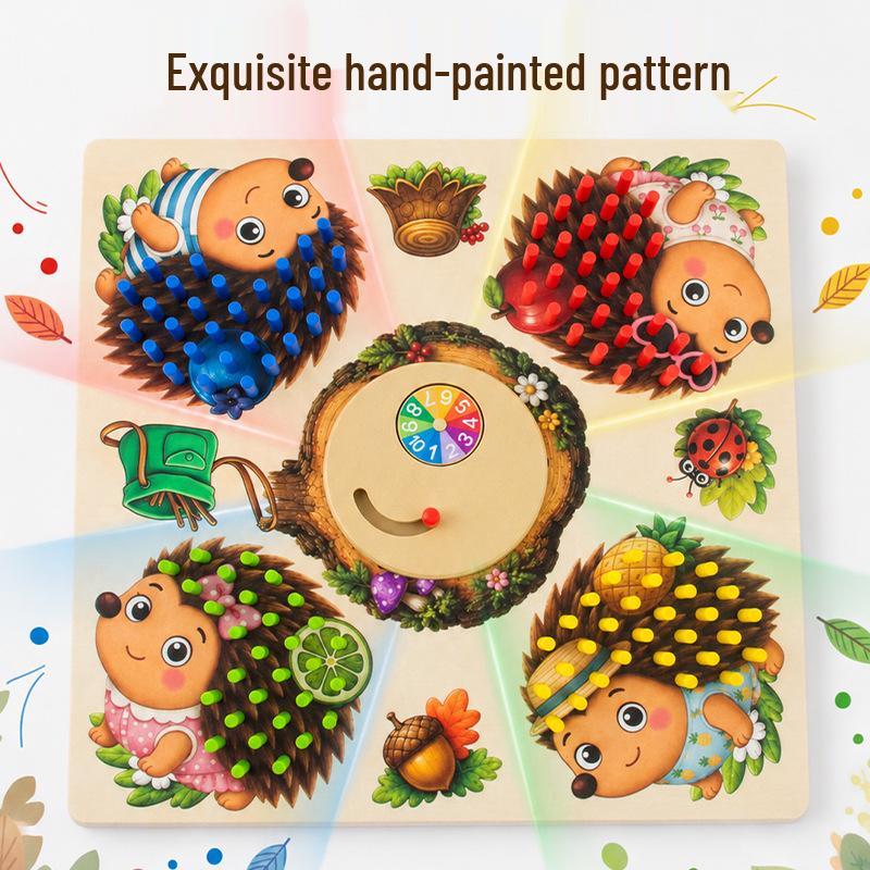 Hedgehog Montessori Sensory Spinner Game: Parent-Child Interactive Learning Toy