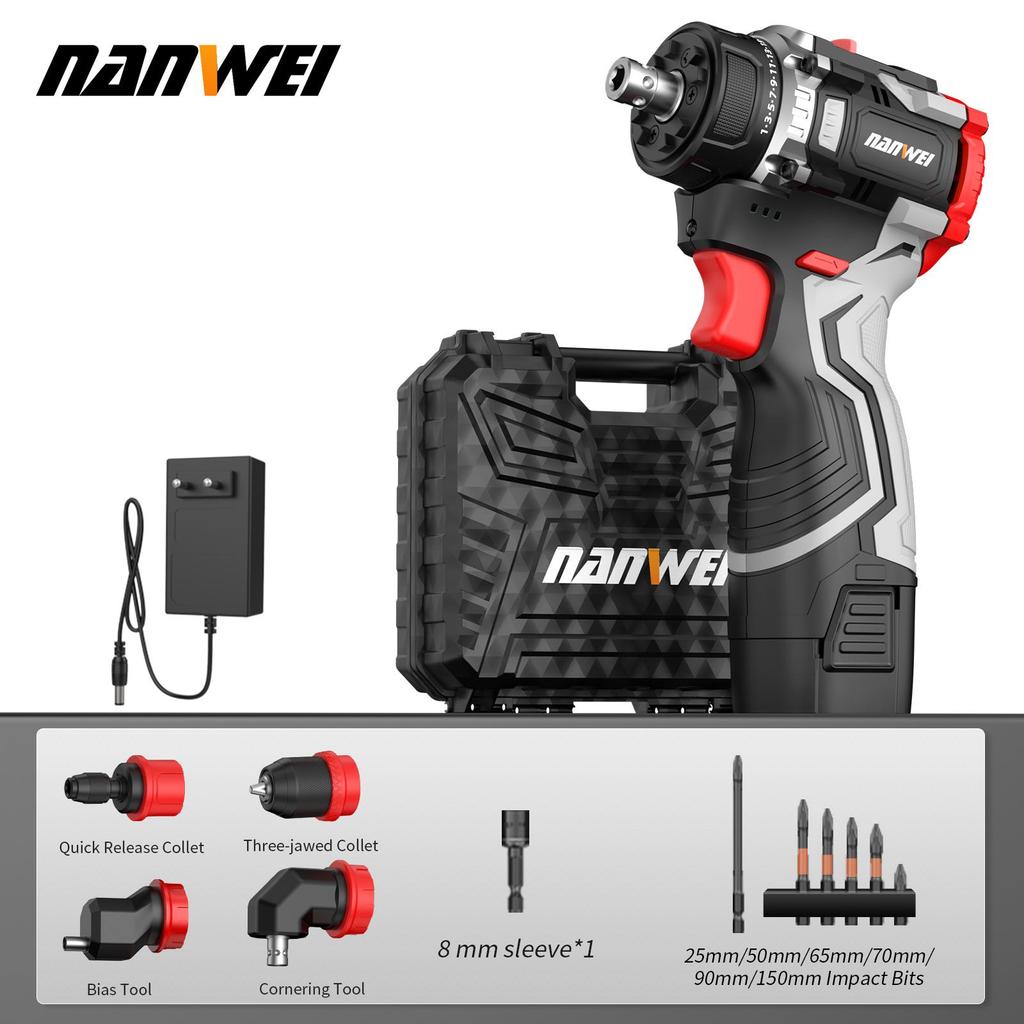 NANWEI Multi-head - Electric Screwdriver with Brushless Motor