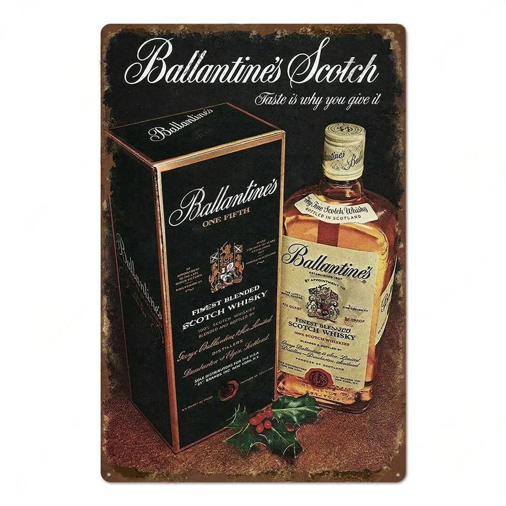 Vintage Whisky Plechová cedule Kovový plechový znak Pin-up girl Retro Nástěnná dekorace Pro garáž Klub Bar Pánská jeskyně Pub Kavárna Nástěnná dekorace