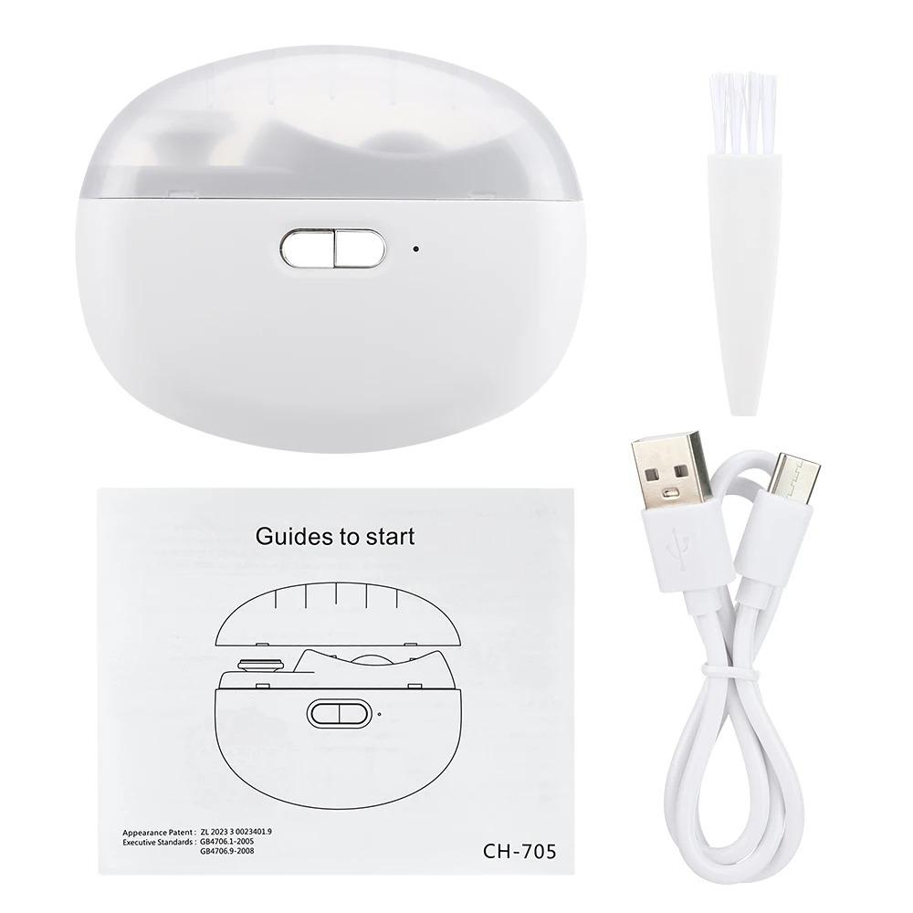 Professional Electric Nail Cutter with USB Charging Auto Trimmer for Grinder Polisher and Cleaning Brush Combo