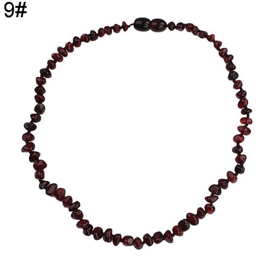 Retro Femei Chihlimbar natural Colier cu margele Bijuterii Cadou de Ziua Mamei lucrate manual