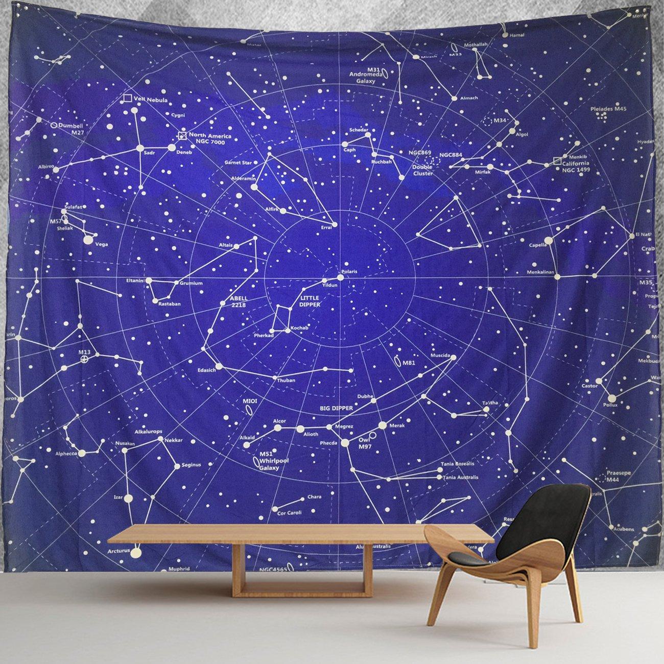 

Гобелен «Луна, Звезда, Созвездие», настенный гобелен, гобелен «Зодиак Галактика», космический гобелен, богемный настенный гобелен, художественный гобелен 230x180cm