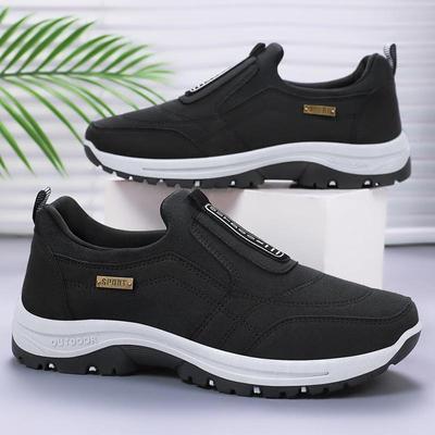 2025 Men's Summer Versatile Solid Color Mountaineering & Casual Walking Shoes with Soft Sole