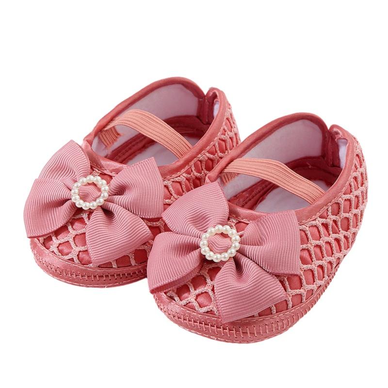 

Младенческая детская обувь для первых ходунков, нескользящая обувь принцессы с бантом 13