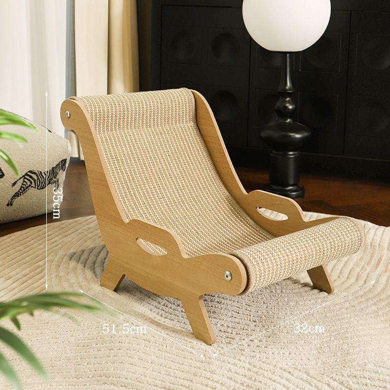 Sisal Cat Scratcher Bed Elegant Sturdy Cat Lounge Chair Rocking Cat Scratch Chair Pet Multi-Functional Scratcher Beach Chair