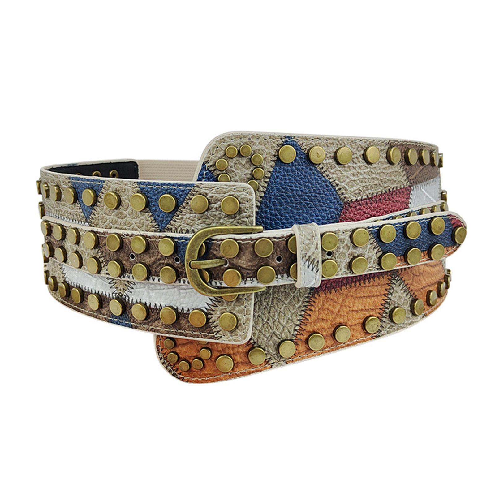 

Бюстье поясной ремень с заклепками для клуба пояс для ковбойши эластичный винтажный пояс для горячей девушки пояс с цепочкой и заклепками сексуальный пояс разноцветный