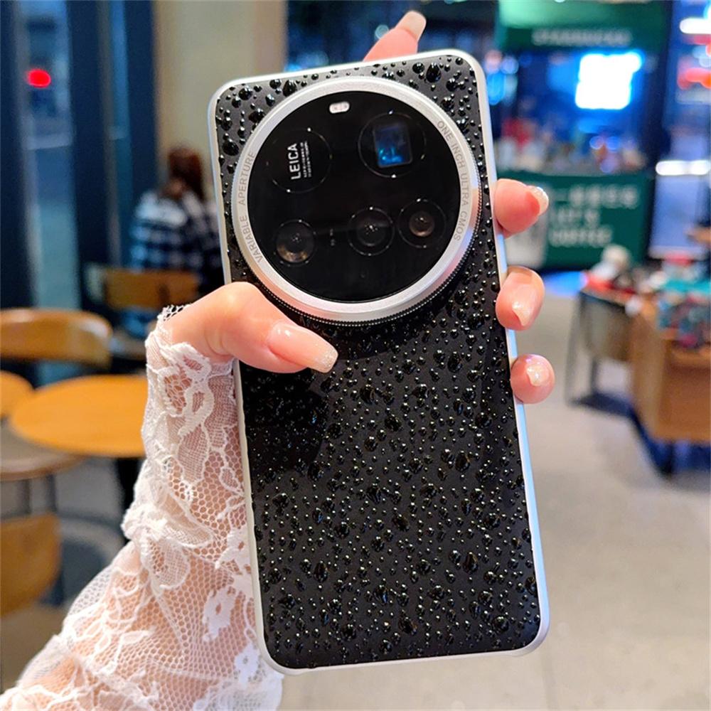 

For Xiaomi 15 Ultra Case Creative Raindrop Phone Back Cover Grey