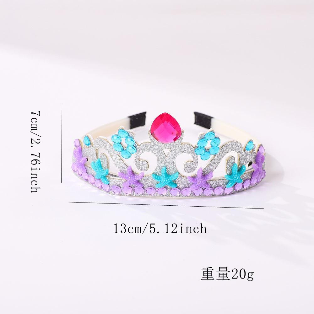 Children's Mermaid Necklace Set Girl Shell Fish Tail Little Girl Bracelet Princess Jewelry Cute Ear Clip Ring