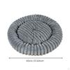Round Soft Pet Bed Warm Donut Dog FourSeason Ribbed Lounger for Dogs, Cats Gray 40CM