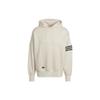 adidas Originals Trefoil Logo Print Stripe Drawstring Hoodie Men Beige HM1870