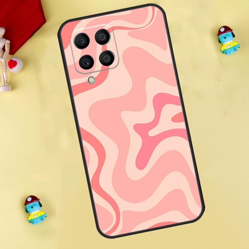 Liquid Swirl Pattern Beige Green Case For Samsung Galaxy M55 M14 M34 M54 M32 M52 M15 M11 M12 M13 M06 M16 M36 M56 M31 M53 M35