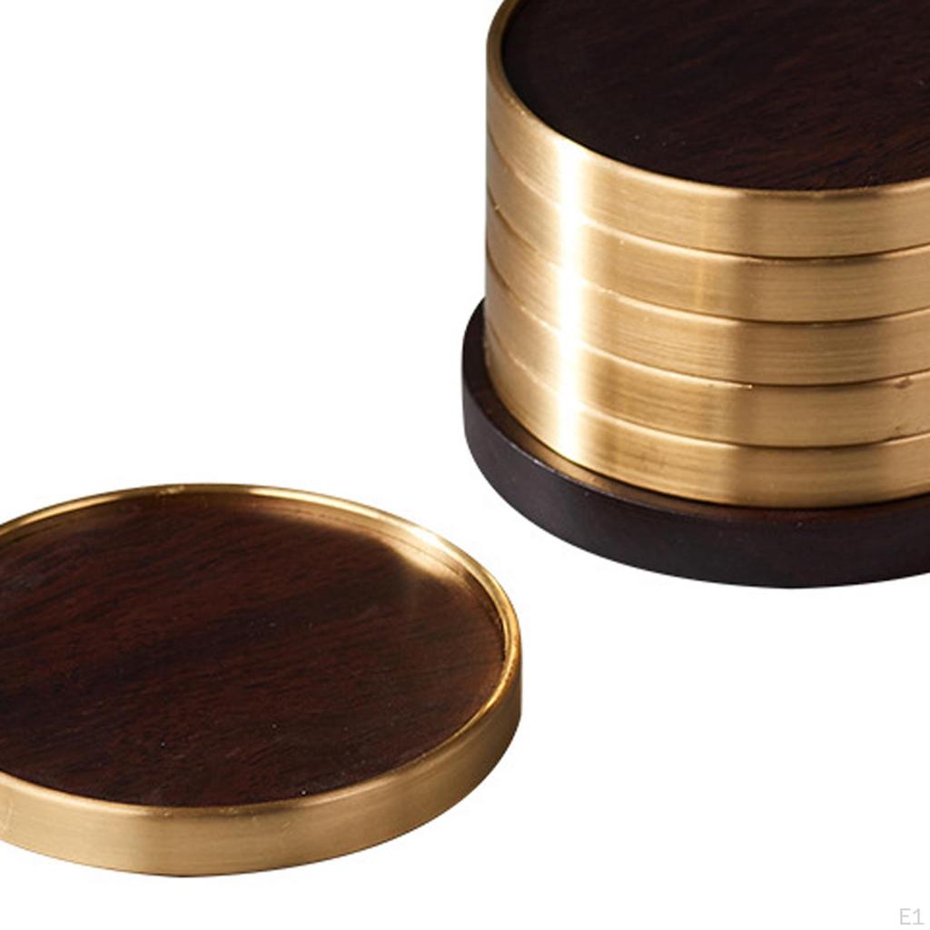 6 kusů Dřevěný podtácek Víceúčelový Lehký Snadné přenášení Podložka pod hrnek na kávu Ochrana stolu pro čaj