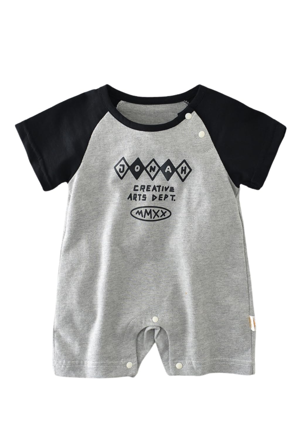 

EnDast Gray 73cm Short Sleeve Romper for Baby Stylish Outing Loose Newborn Baby Sizes 90cm Boys, Open-Front, Underwear, Pajamas, Loungewear, серый