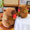Ice Cream Watermelon Capybara Plush Toy With Transparent Backpack Animal Doll