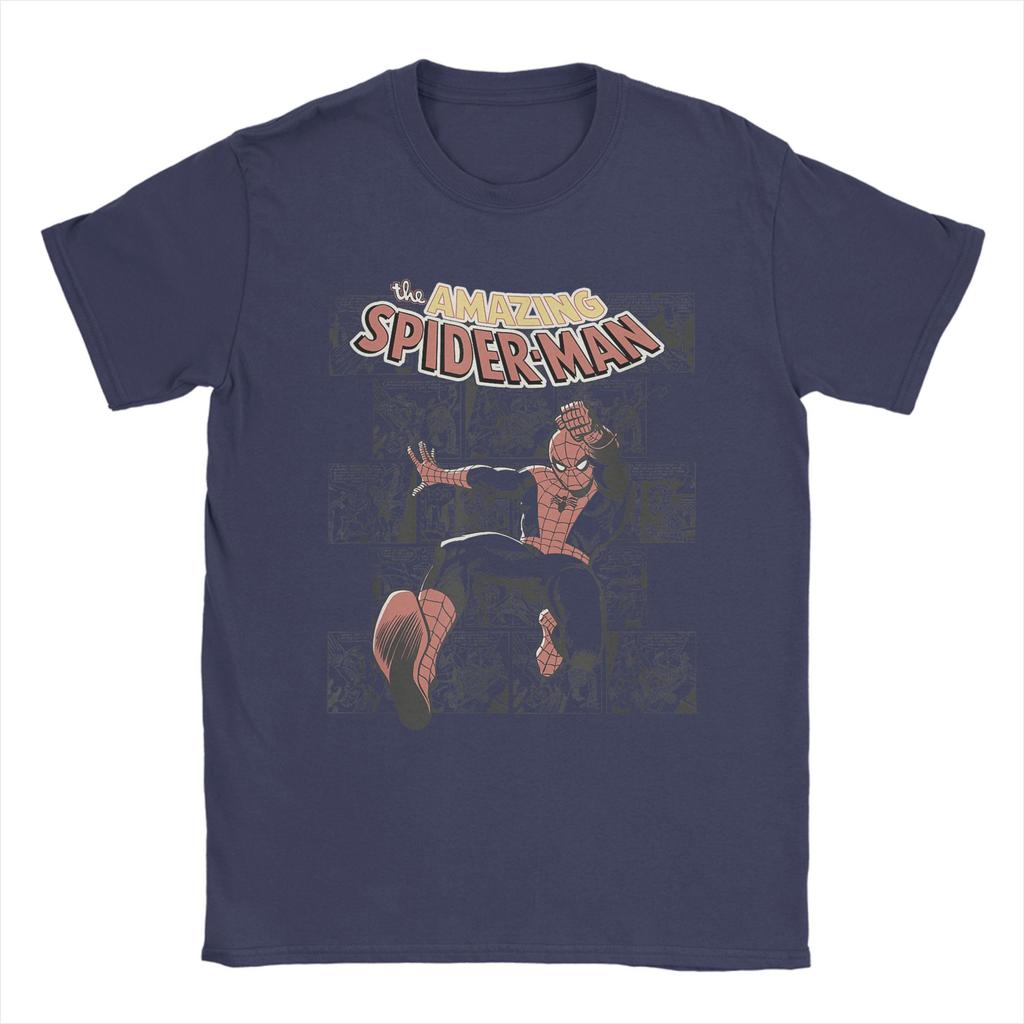 Genuine 2026 New Fantasy Spider-Man Comic Poster T-Shirt Gildan Print Men's Comfortable Cotton T-Shirt Relaxed Large Size