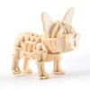 DIY 3D Wooden Puzzle Model Animal Montessori Toys for Children Crafts Dachshund Skeleton Assembly Gift Set for Kids Adults Teens