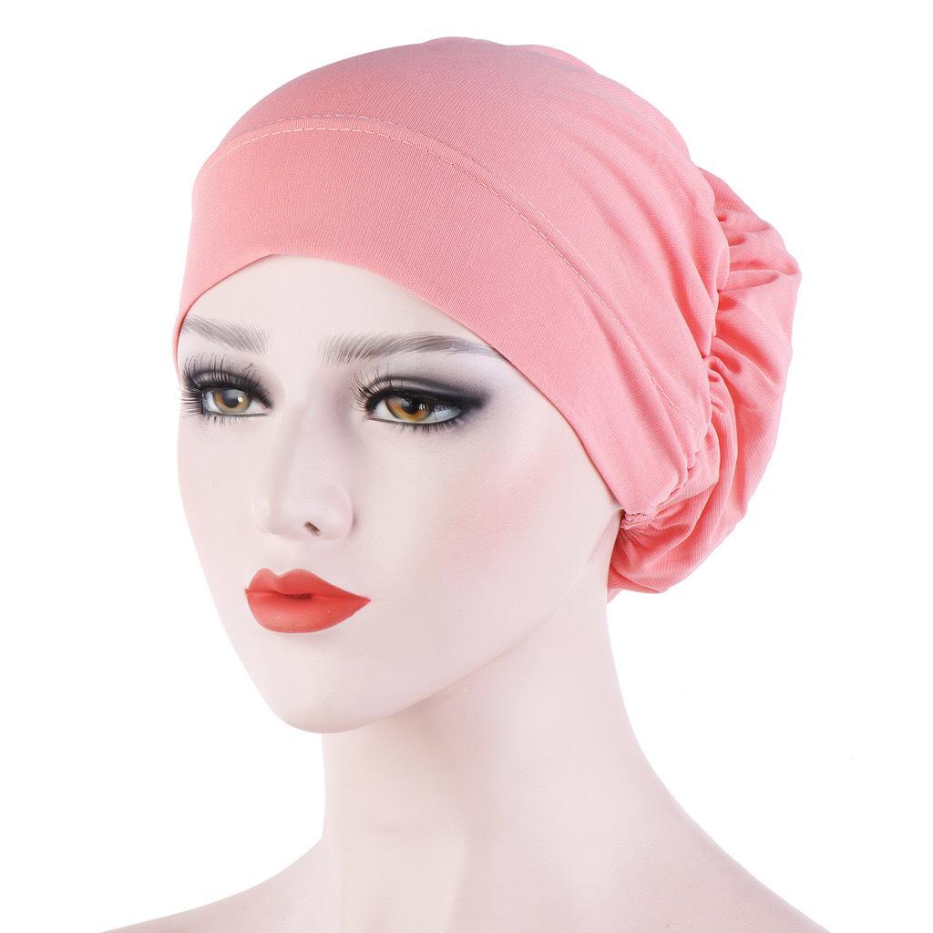16-Color Muslim Under Cap Head Wrap - Crystal Linen Multicolor Chemotherapy Sleep Cap Headscarf.
