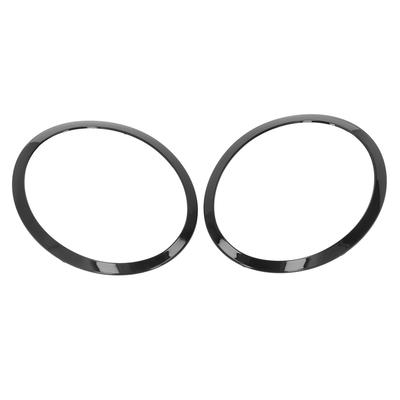 Par de Anéis de Acabamento para Faróis Preto Brilhante Esquerdo Direito 51137149905 Substituição para Cooper Clubman R55 2008‑2015
