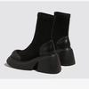 Small thin boots 2025 new autumn and winter explosion solid color Martin boots women's high heel thick heel elastic platform short boots