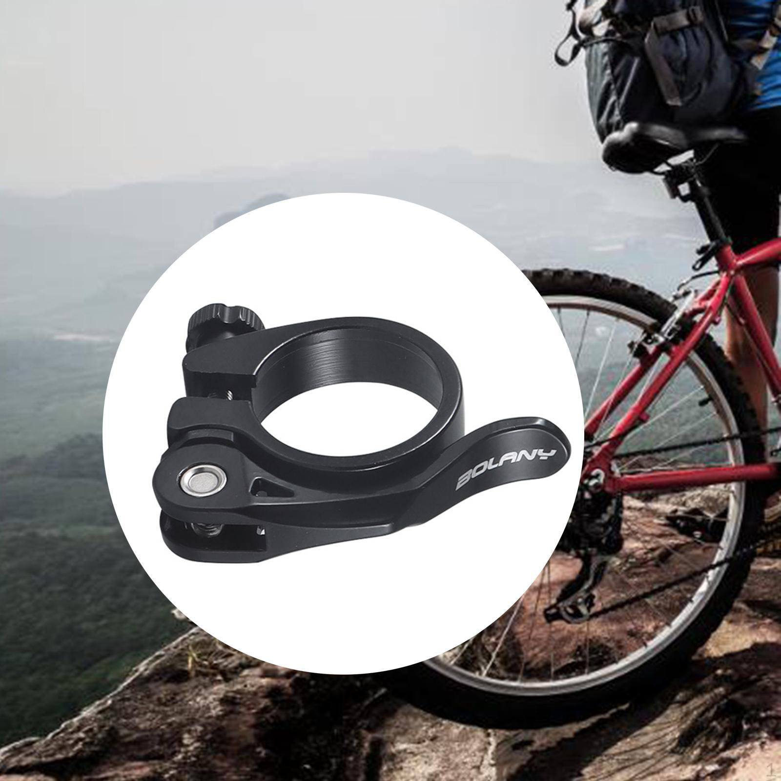

Bicycle Seat Post Clamp Aluminum Alloy Replacement Premium Black 31.8mm