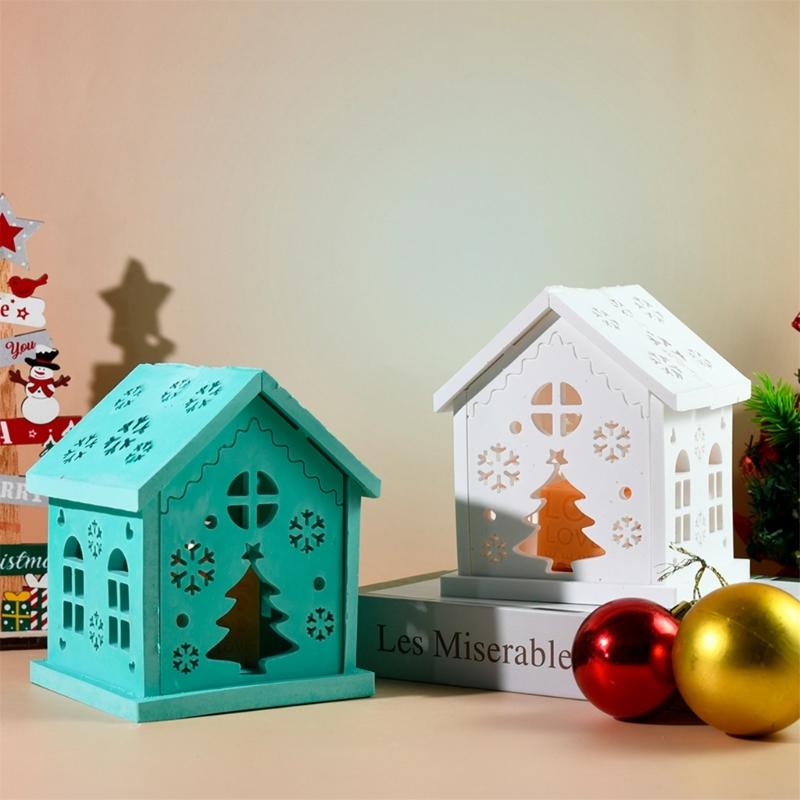 Christmas Tree Candle House Silicone Mold Set Holiday Candle House Mold Silicone Christmas Tree Mold For Seasonal Decors