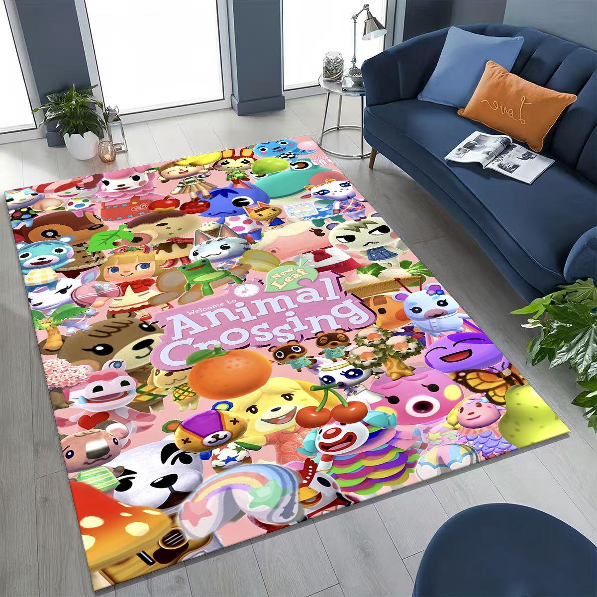 

Game Animal Crossing Wild World Cartoon Rug for Bedroom Living Room Sofa Home Doormat Decor, Large Kids Play Non-slip Floor Mat 40x60cm( 15x23in )