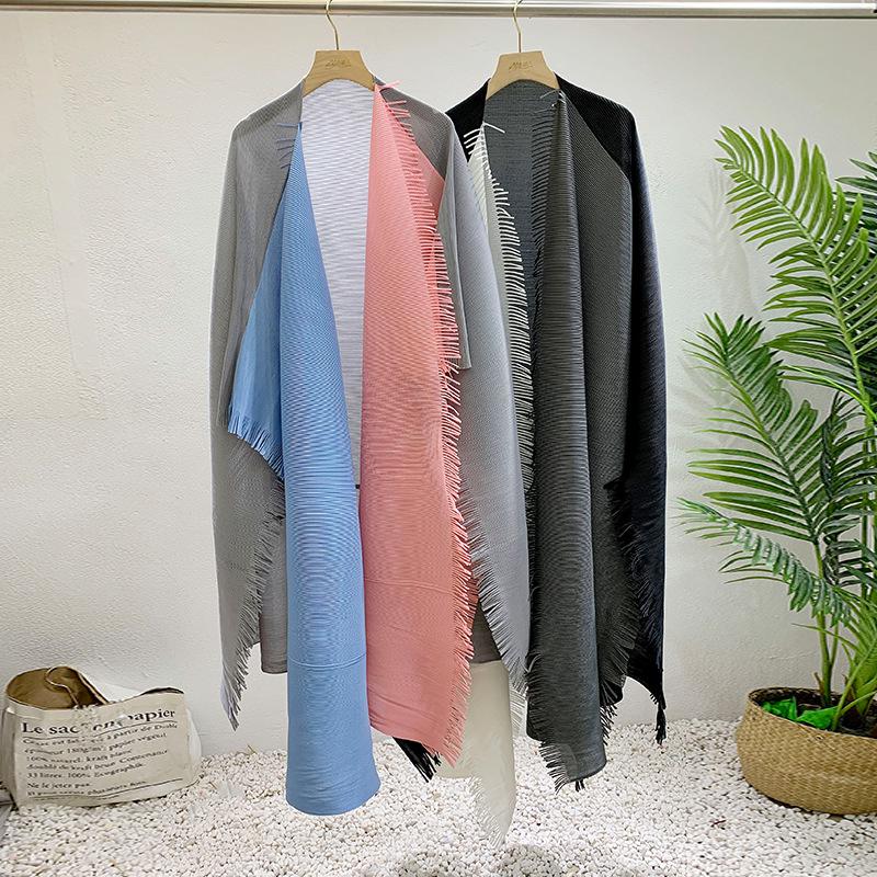 2024 Plus Size Women's Color Block Tassel Cardigan Trench Coat – Dubai & Middle East Style