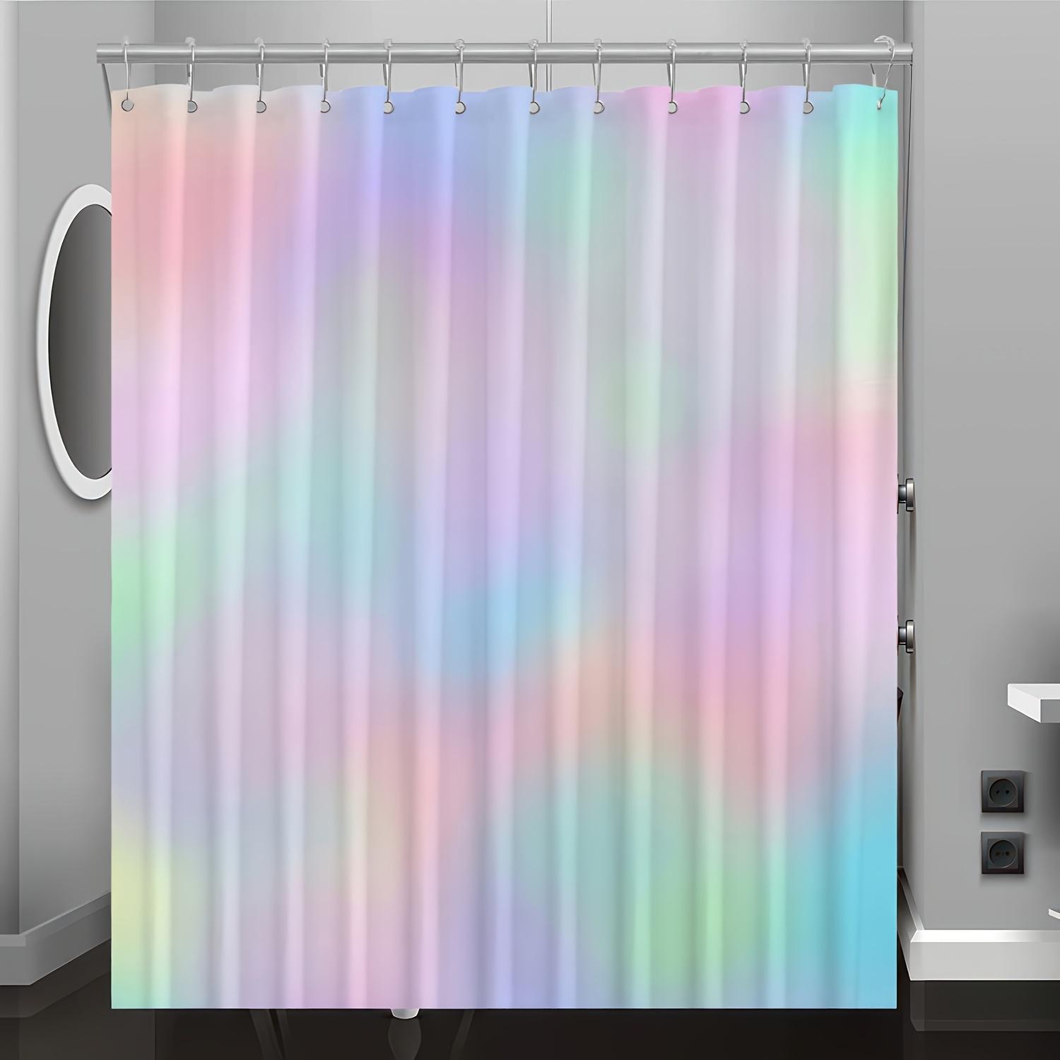

Colorful Gradient Shower Curtain - Digital Print, Home & Bathroom Decor, Machine Washable, Four Seasons Reversible Polyester W60H190(CM)-1 Pcs