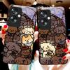 Glowing Kitten For Oppo A79 5G 58 78 74 60 4G Reno 11F Realme GT 6 11 Note 50 10 C55 X2 Tempered Glass Black Phone Case