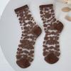 5 Paia di Calzini Tubolari in Seta Floreali da Donna per Primavera ed Estate