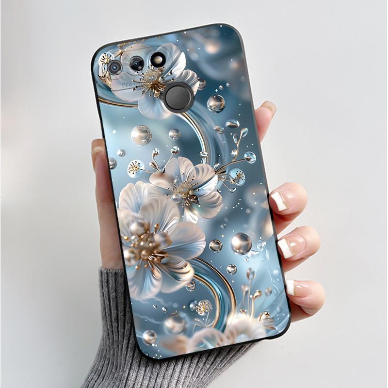 Printed Phone Case For Itel P15 A35 A25 PRO Fundas Capa Soft Silicone Black Shell for ITEL A25 Cover Cute Flower Cartoon Casing