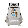 Messi Argentinien Schultasche Große Kapazität Mittelschüler Jungen und Mädchen Grundschulrucksack Reisetasche Fußballrucksack
