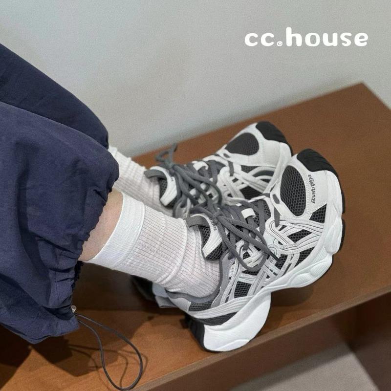 Early autumn new fashion platform dad shoes versatile casual sports shoes women's shoes lace up breathable