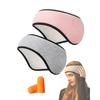 Tibemi Eye Mask for Sleeping, Includes Two Ear-Covered Eye Masks, Light Blocking, 2-in-1 Design with Earplugs and Noise Cancelling Earmuffs, Adjustabl