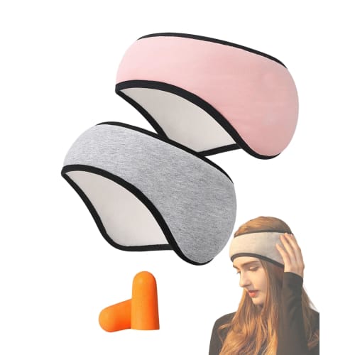 

Tibemi Eye Mask for Sleeping, Includes Two Ear-Covered Eye Masks, Light Blocking, 2-in-1 Design with Earplugs and Noise Cancelling Earmuffs, Adjustabl
