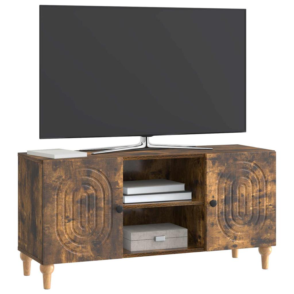 TV Cabinet Smoked Oak 102 x 34.5 x 50 cm Particleboard