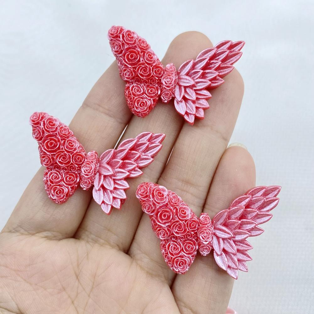 10Pcs New Models Colorful Cartoon Butterfly Series Resin Scrapbook DIY Jewelry Hairpin Headrope Decoration Crafts Diy Accessorie