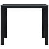 Coffee Table Black 78 x 78 x 74 cm HDPE with Wood Grain Finish