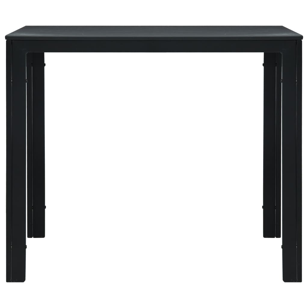 Coffee Table Black 78 x 78 x 74 cm HDPE with Wood Grain Finish