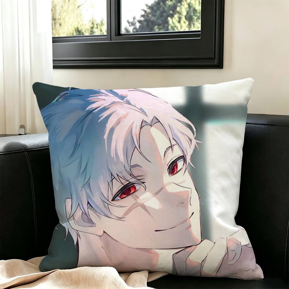Bunny Iglesias Manga Square Double-Sided printed Pillow Case Bedroom Bedside Pillow Sofa Cushion Cover